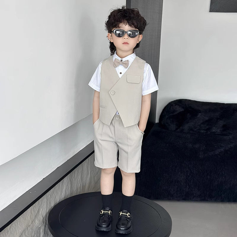 法国Uamtor男童套装夏装2026新款六一礼服西装套装走秀演出服