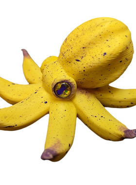 跨境新款 (OCTOPUS BANANA)香蕉章鱼创意居家树脂摆件田园装饰品