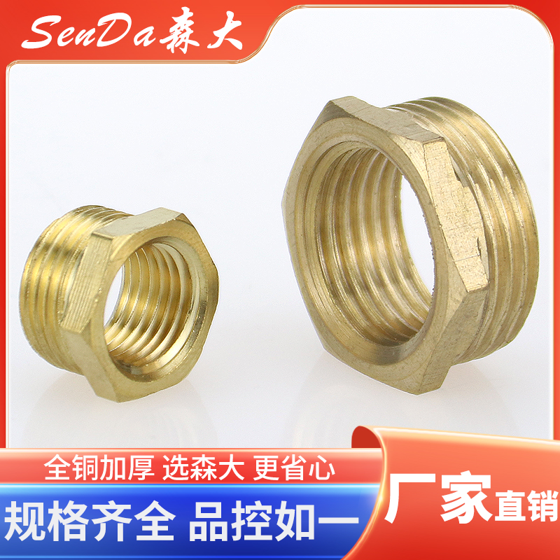 补芯全铜内外丝变径接头压力表螺纹转换配件1分2分3分4分6分1寸M5