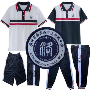 洛溪新城中学校服短袖新款广东番禺区高中校服长袖长裤秋冬款外套