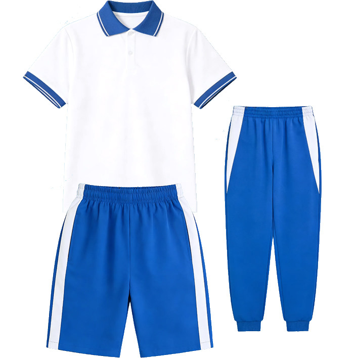 广州市广附中学总部校服男女纯棉春夏季短袖短裤长袖长裤运动套装