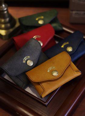 Butler`s List手工意大利pueblo植鞣皮复古小卡包小钱包证件包