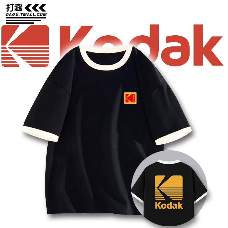 柯达Kodak黑白胶卷摄影短袖T恤