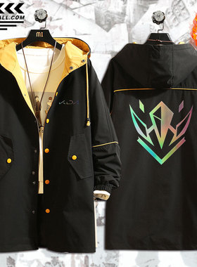 KDA新女团阿卡丽寡妇THE BADDEST炫彩衣服男女情侣连帽风衣外套