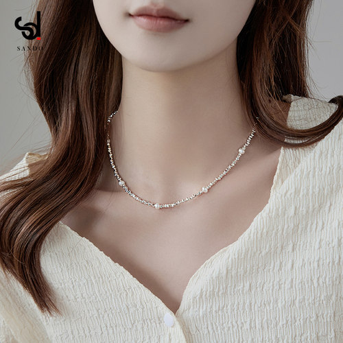 碎银子款淡水珍珠项链轻奢小众