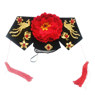 格格帽大人清朝皇后头饰古代女嫔妃发箍成人宫廷丫鬟旗头皇上帽子