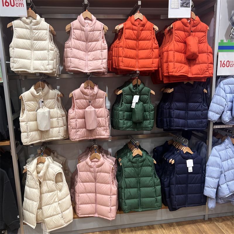 日本优系儿童羽绒马甲秋冬童装外穿男女童轻薄羽绒服内胆学生背心