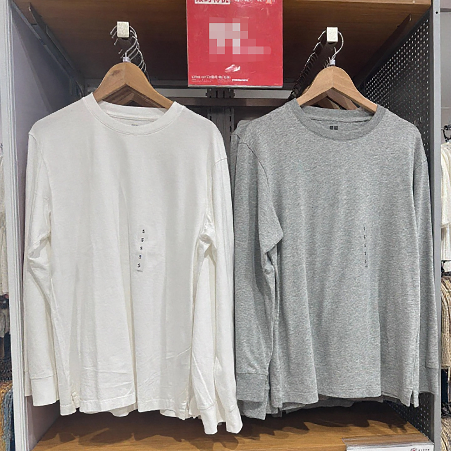 日本试衣间长袖T恤女士圆领100@纯棉柔软打底衫宽松上衣冬季内搭