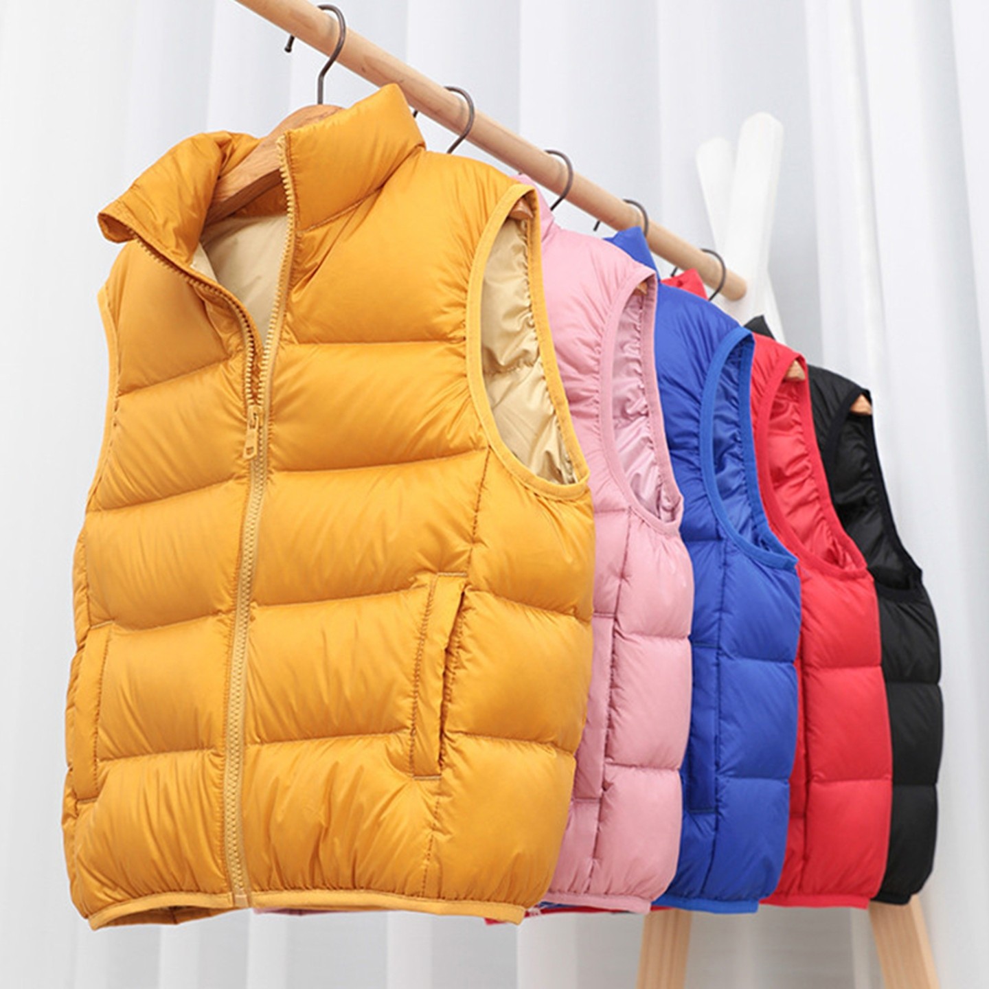 优单儿童加厚羽绒服马甲2025秋冬男童女童宝宝坎肩背心幼儿园外穿