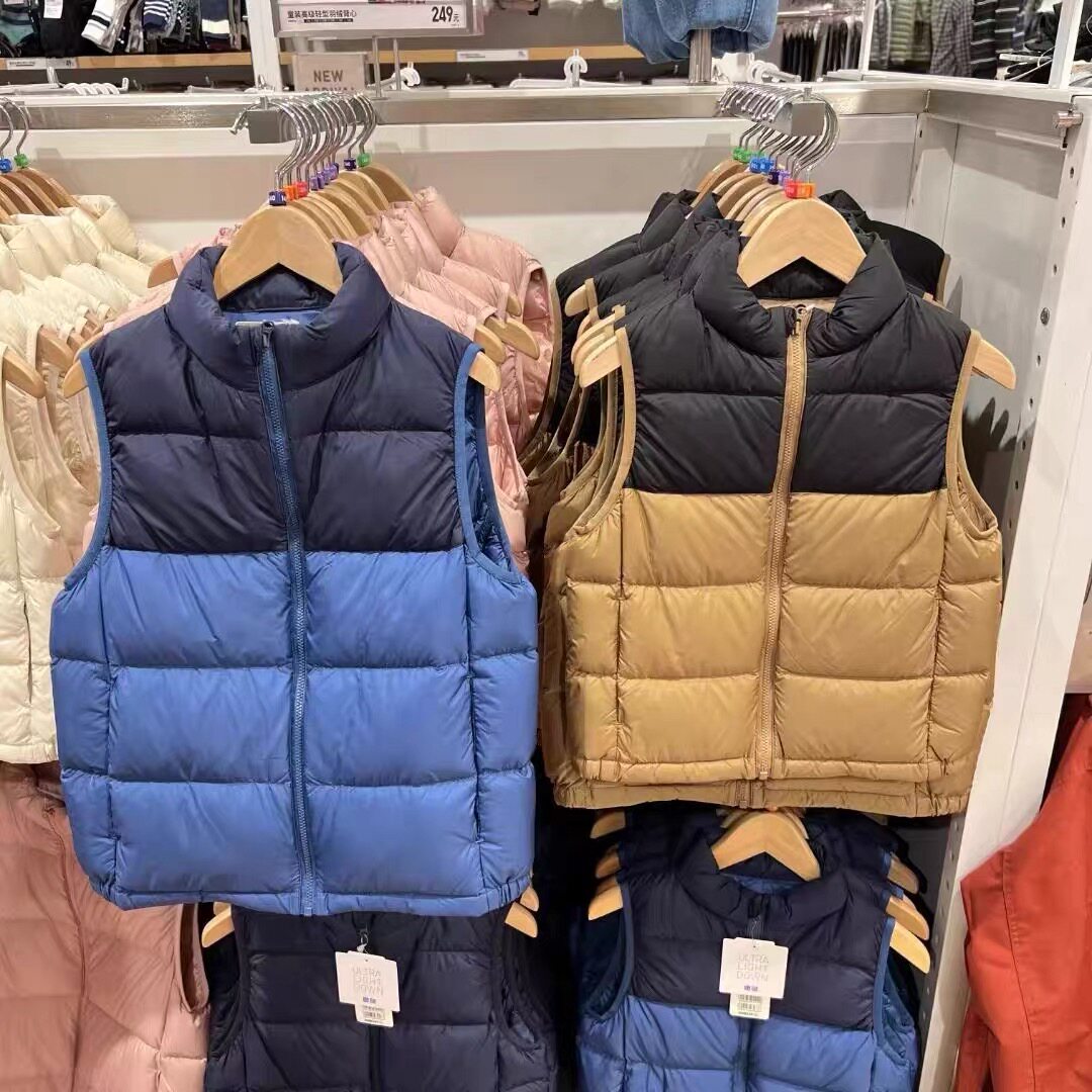 优款儿童轻型保暖羽绒马甲男女童冬季立领拉链背心外穿内搭羽绒服