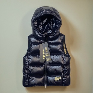 日本优质童装儿童加厚羽绒马甲新款男童女童坎肩秋冬连帽羽绒背心