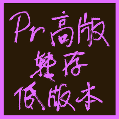 Premiere Pro高版本转存为低版本，PR纯手工转存，拍前请联系店主