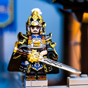 国潮积木三国演义曹操盔甲版 玩具第三方人仔适用乐高 魏国战将拼装
