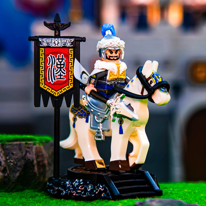 三国小侠小颗粒玩具人仔拼装积木