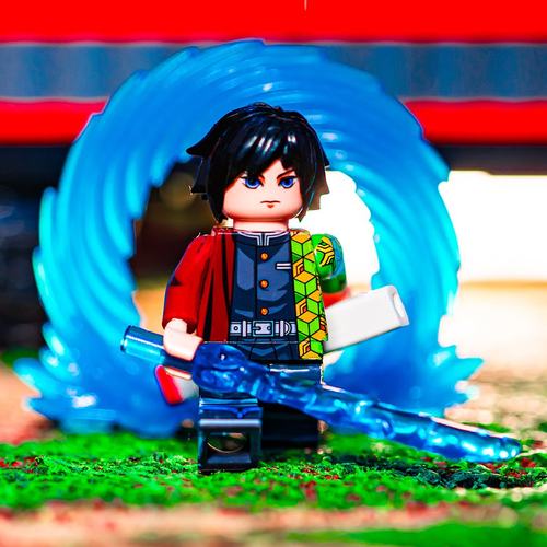 鬼灭之刃玩具益智拼装积木小人仔