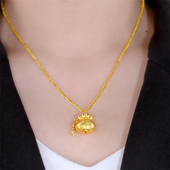 钛钢不掉色满天星项链女网红爆款 袋袋有福吊坠锁骨链轻奢时尚 配饰