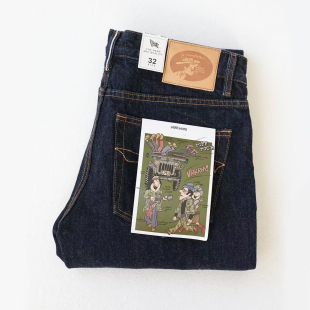 子潮流百搭裤 美式 潮牌宽松直筒阔腿长裤 男款 子 复古水洗做旧牛仔裤