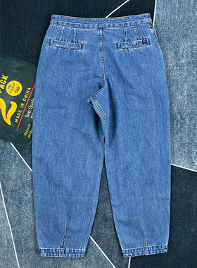 重磅纯棉紫标锥形牛仔裤男美式阔腿复古日系宽松cityboy裤子潮流