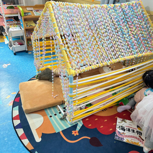 DIY手工帐篷儿童游戏帐篷PVC管搭建宠物屋定制房子立体三通135°