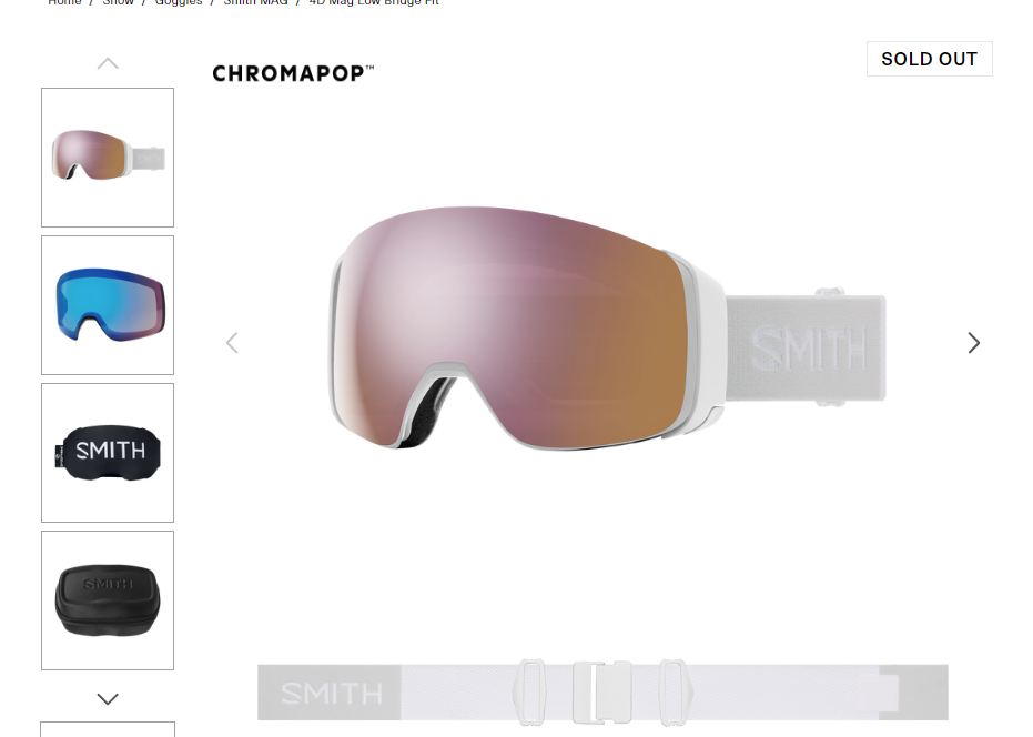 现货史密斯SMITH 4D MAG 大视野滑雪镜滑雪眼镜护目镜防雾镜片