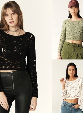 美代正品 ba&sh2024新款开衫镂空钩花法式针织衫bash1E24MARC