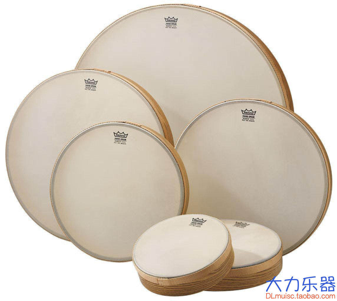 款美产瑞盟REMO文艺复兴仿兽皮手鼓8400系列Frame成人儿童用