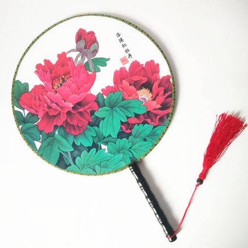 宫廷团扇古风双面圆形舞台表演