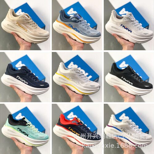 莆田跨境运动鞋HOKA Bondi9邦代9男女跑步鞋运动鞋轻盈舒适透气缓