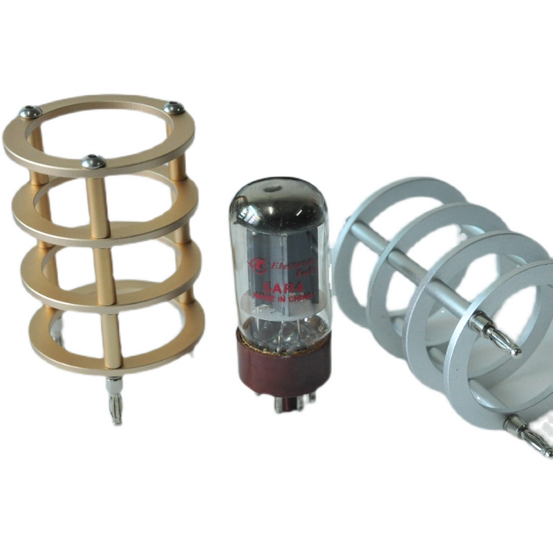 全铝喷砂金色银色可自由拆装适合5AR4/6SN7/6SL7等电子管保护罩