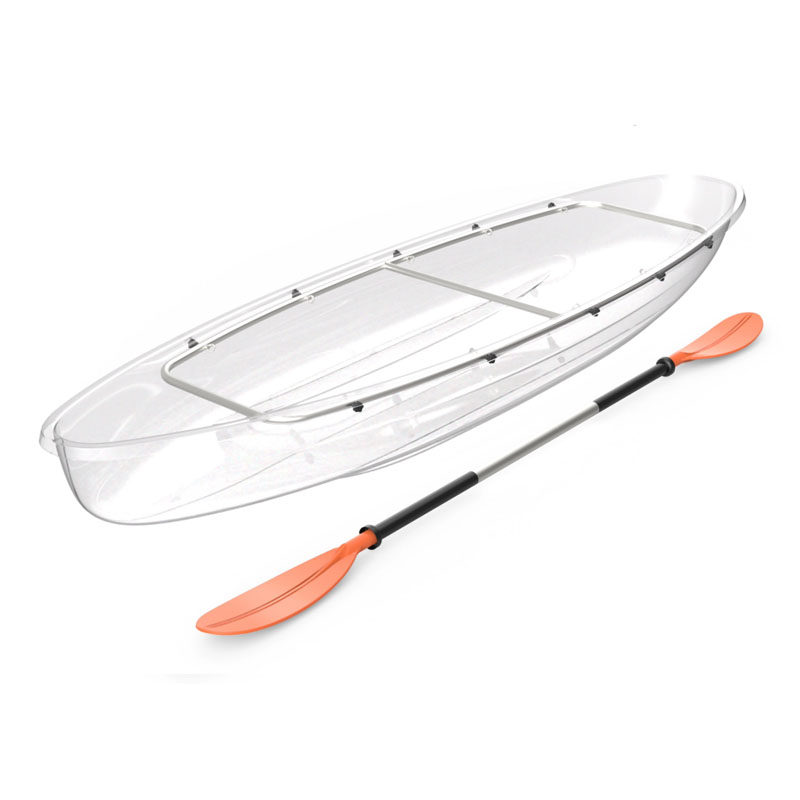 网红透明船单双人手划船景区水上娱乐船PC船厂家直销酒店泳池可用