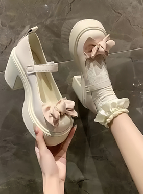 日系jk制服鞋Lolita甜酷玛丽珍小皮鞋女2026新款学院风蝴蝶结单鞋