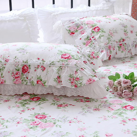 荷叶边百搭枕套全棉超值公主风