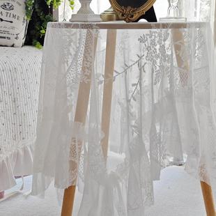韩式 现代蕾丝公主田园风长方形桌布台布盖布沙发巾电视盖布 法式
