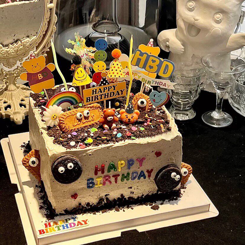 奥莉奥海盐奶油儿童低糖低脂动物奶油生日礼物蛋糕广州佛山配送