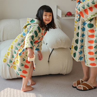 A类婴幼儿全棉亲子浴袍