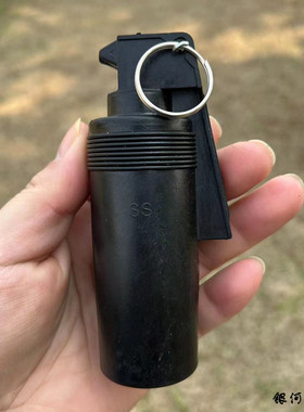 橡胶催泪弹防暴弹表演道具训练道具黑色橡胶催泪弹模型非真品模型
