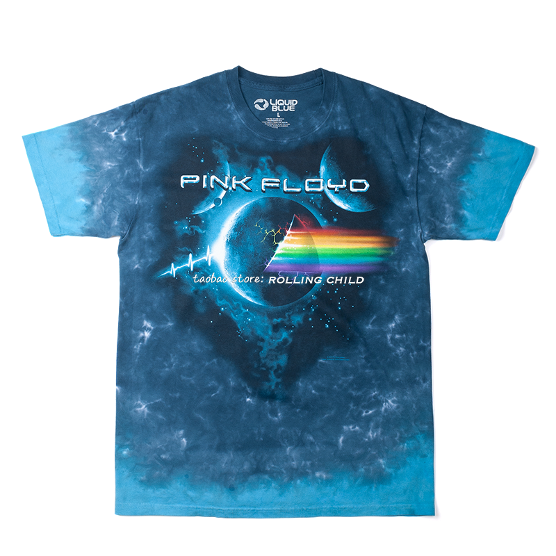 正版pink floyd平克弗洛伊德vintage摇滚短袖扎染t恤官方现行美版