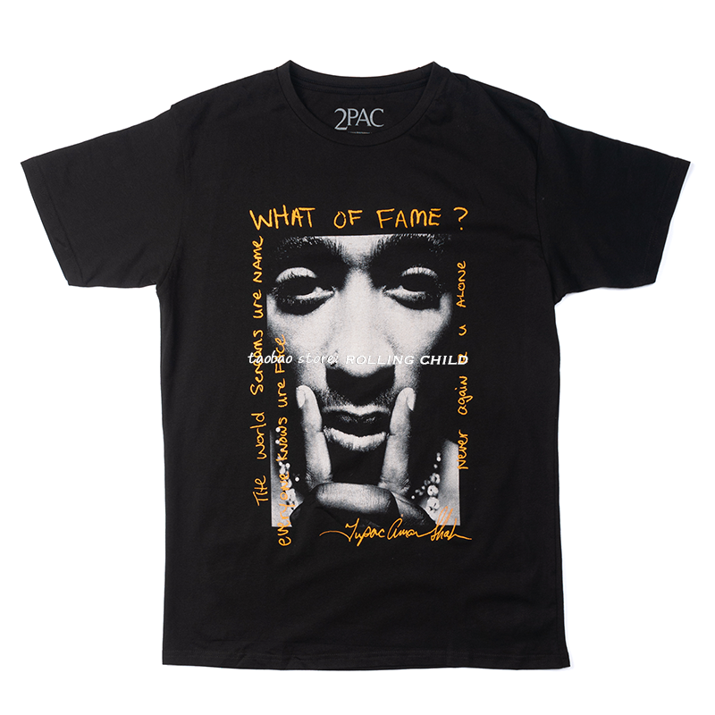 Tupac2PAC嘻哈T恤vintage现行版