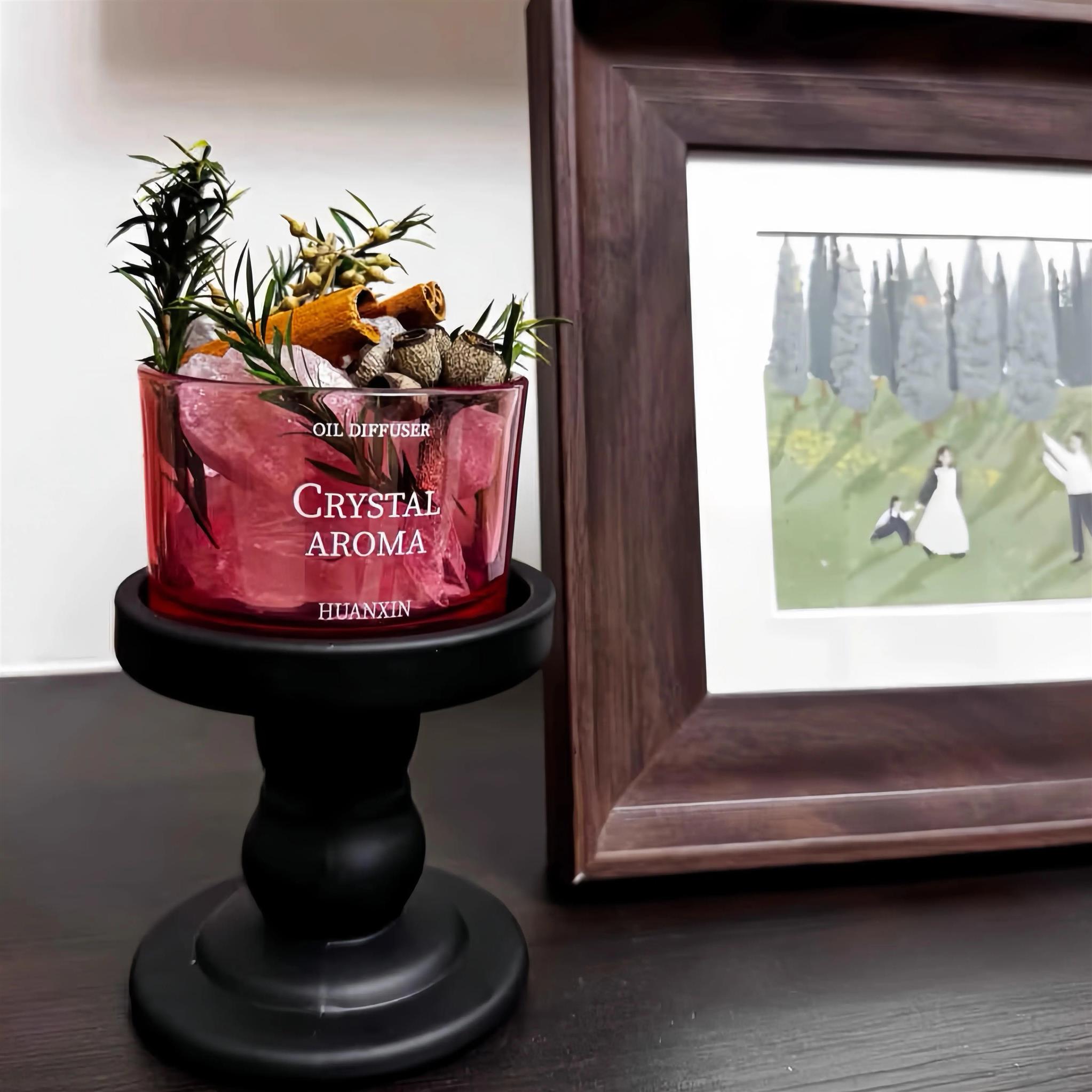 香薰扩香石植物精油家用卧室客厅持久高级晶石摆件小众香氛礼品