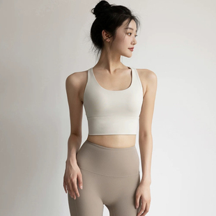 高强度运动内衣女防震防下垂大胸瑜伽背心一体式 跑步训练健身文胸