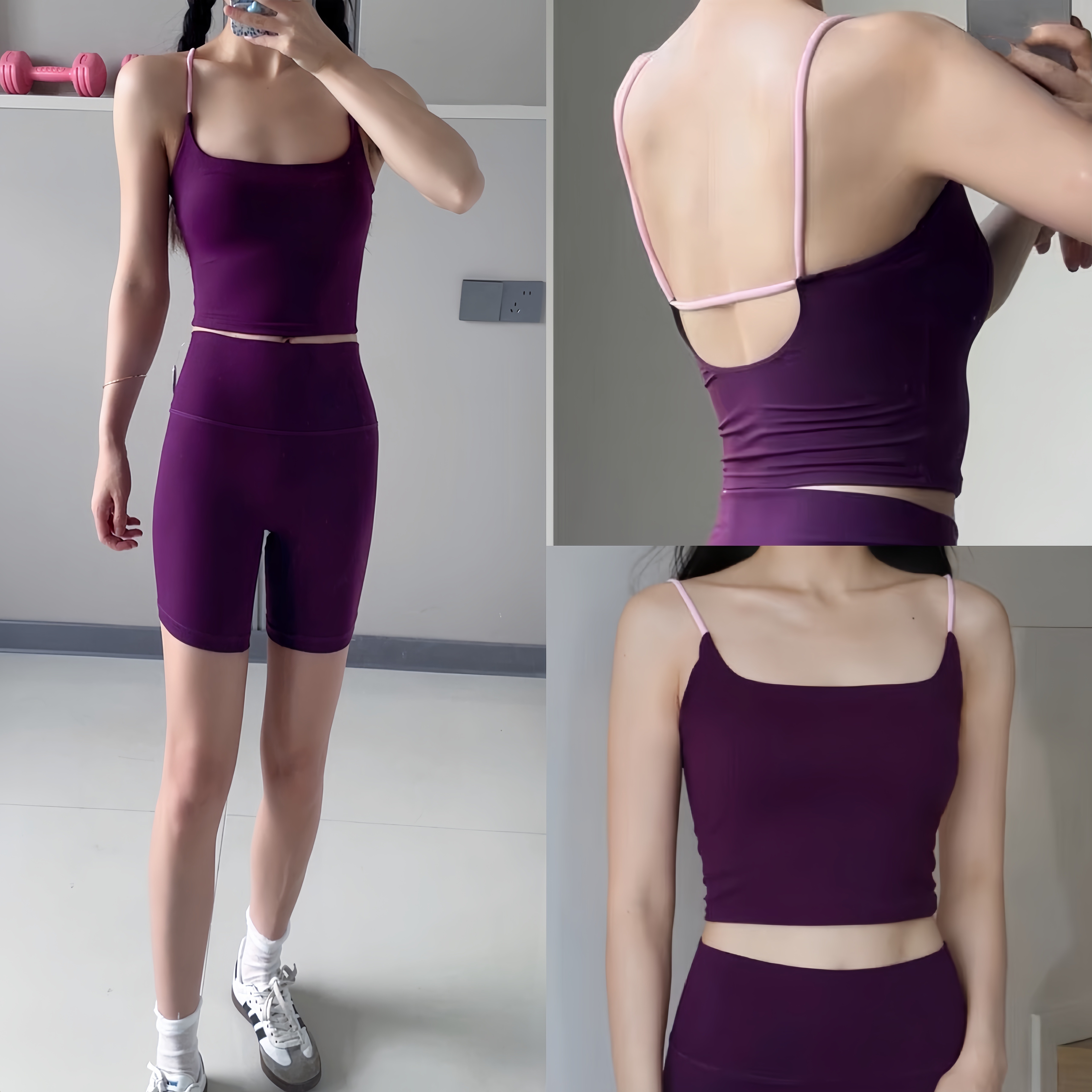 洋白菜运动背心文胸一体式外穿跑步训练健身服女瑜伽服吊带内搭