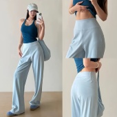 新款 洋白菜宽松直筒运动裤 垂感显瘦高腰跑步训练秋冬透气瑜伽裤