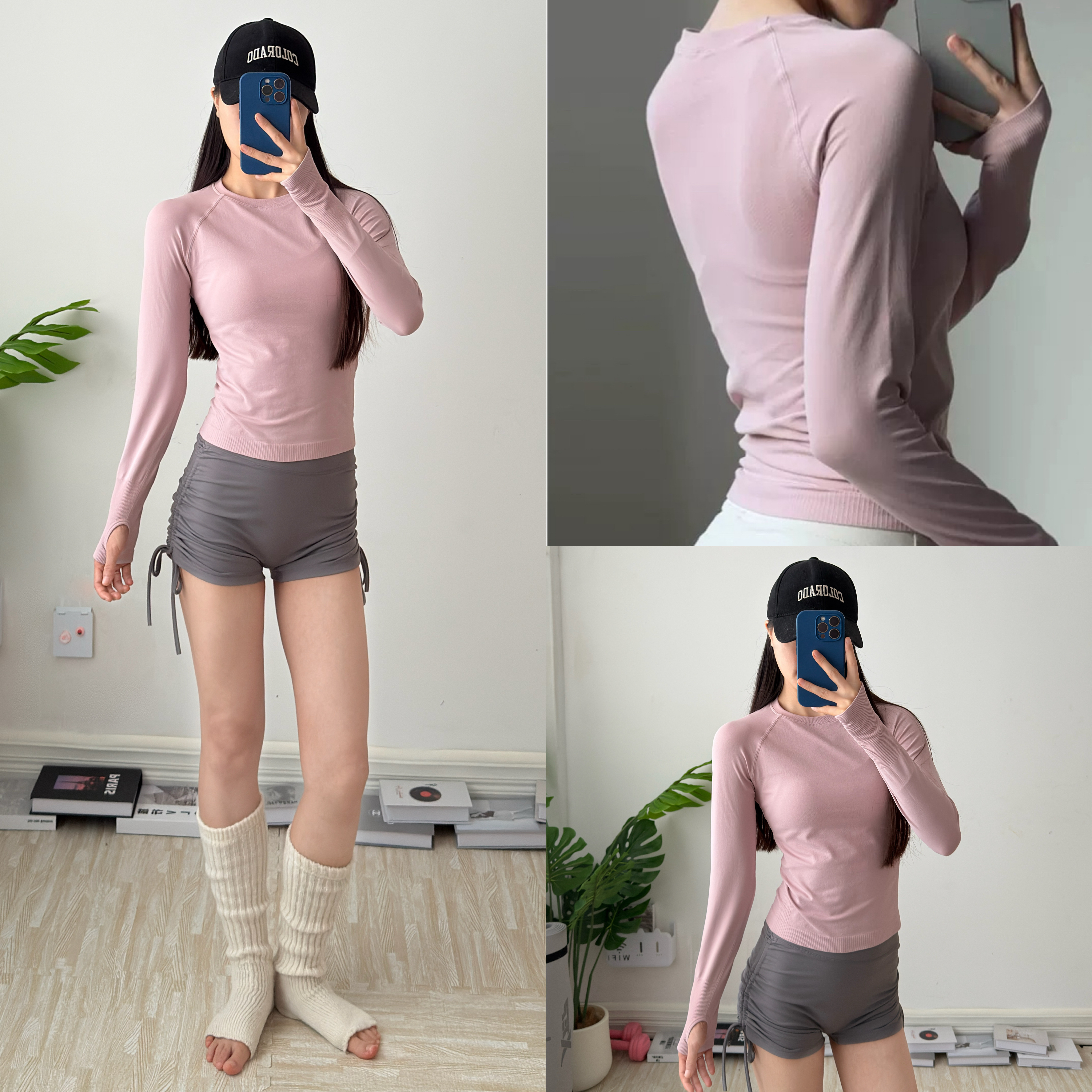 洋白菜瑜伽服女秋冬跑步健身长袖T恤普拉提训练服紧身运动上衣,运动服/休闲服装,健身衣,淘宝优惠券,粉丝福利购,淘宝优惠卷