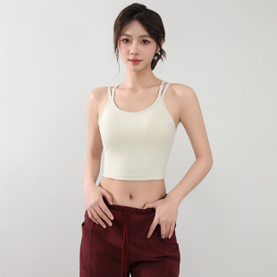 运动内衣女收副乳防震美背健身固定一体式 文胸外穿跑步瑜伽服背心