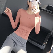 秋冬新品 速干瑜伽服跑步训练T恤健身服 运动上衣女透气紧身长袖