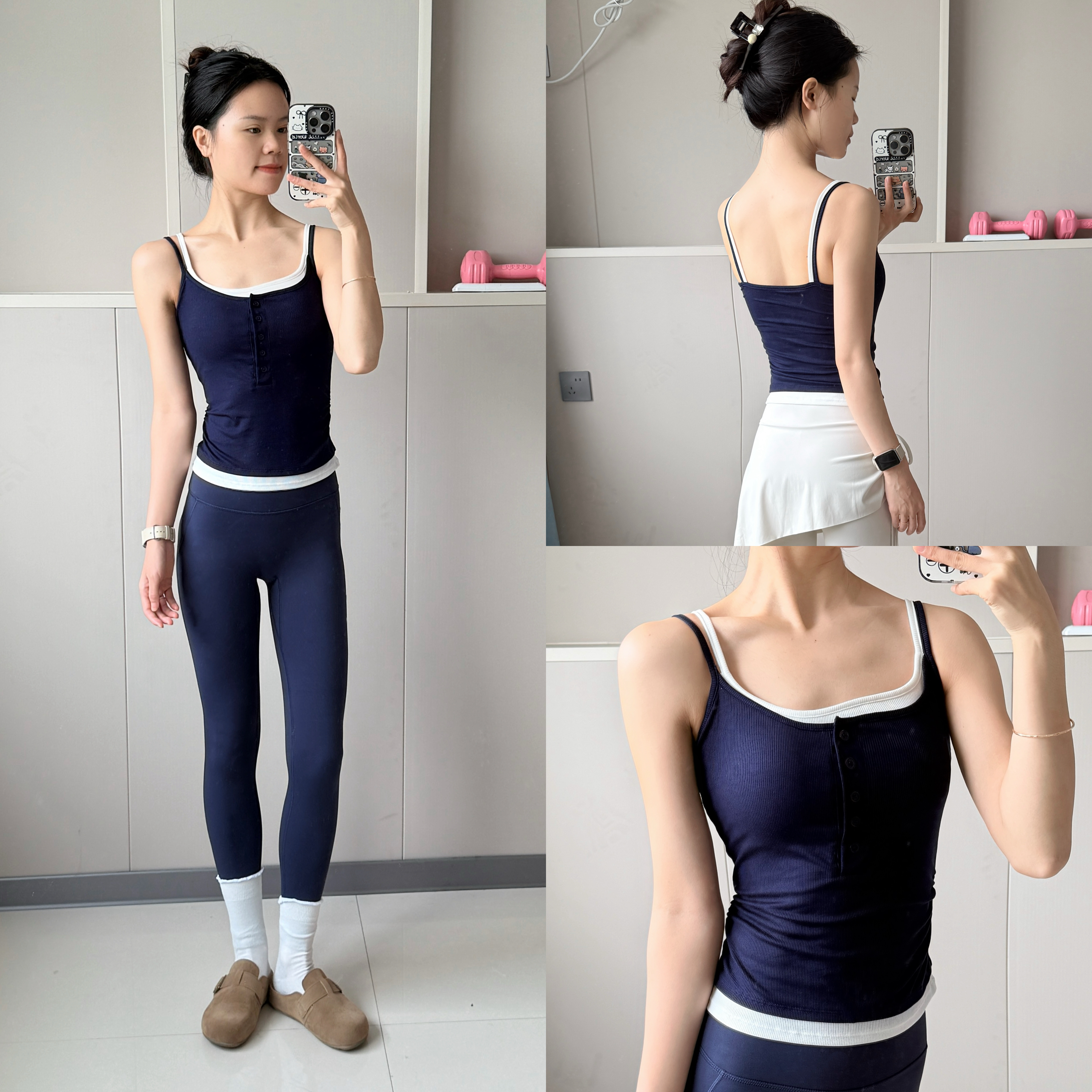 假两件健身服背心女带胸垫瑜伽内衣外穿普拉提训练上衣显瘦透气新