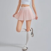 洋白菜百褶网球裙女假两件防走光运动健身羽毛球裙高尔夫短裙夏季