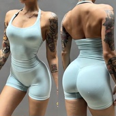 露背挂脖运动背心修身 跑步训练健身瑜伽服透气裸感聚拢内衣美背