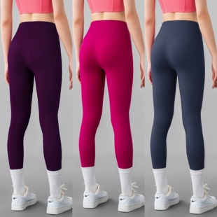 裸感多巴胺果冻腰高腰无尴尬线收腹提臀普拉提外穿紧身长裤 瑜伽裤