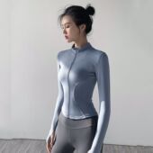 爆款 速干衣运动外套 防晒健身服立领休闲紧身显瘦上衣瑜伽服女长袖